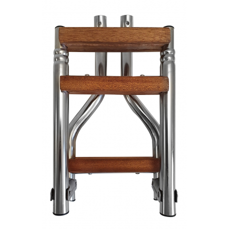 Wooden ladder with 3 steps for planking