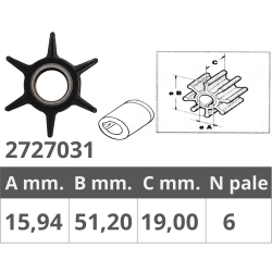 Impeller johnson/e.2t 20-25-30-35hp 2