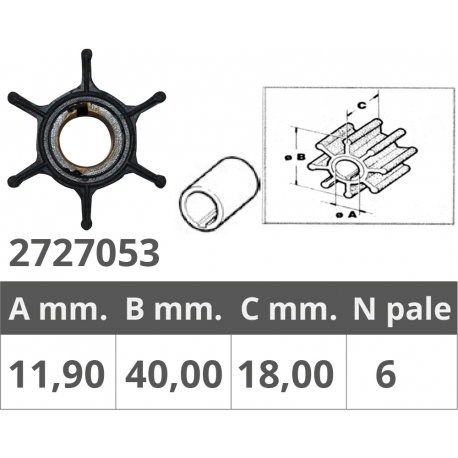 Yamaha 2t 6-8 pk waaier