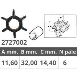 Impulsor mercurio 2t de 4 a 9 hp 2