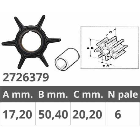 Impulsor tohatsu 2t 40-50 hp