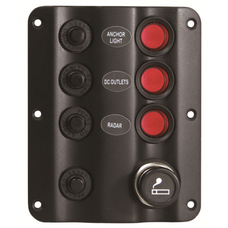 Panel de 3 interruptores con encendedor