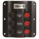 3-switch panel with voltmeter
