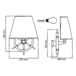 Lampa med mässingsroder 2