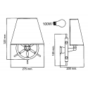 Lampe avec barre en laiton
