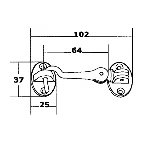 Crochet en acier inoxydable 316 avec double articulation