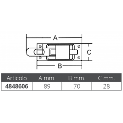 Fermeture avec support 89x70 2