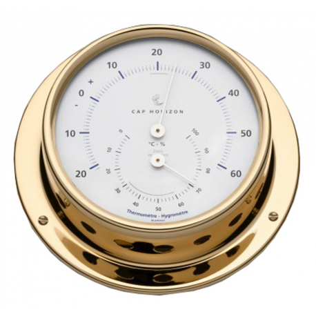 Thermo-Hygrometer ø mm.88 Messing poliert