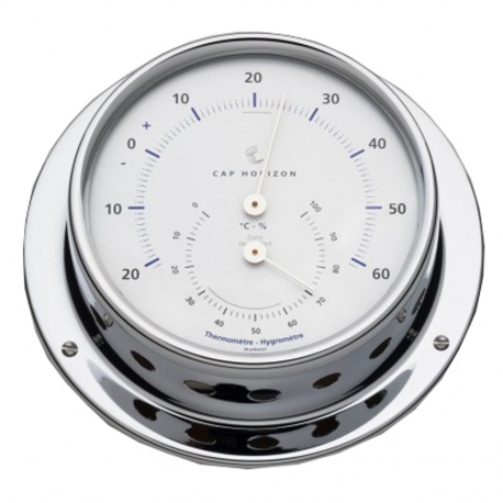 Thermo-Hygrometer ø mm.88 Messing verchromt