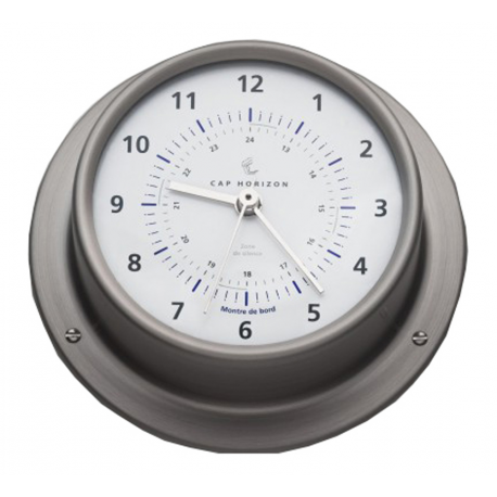 Reloj de radio-silencio ø mm.110 acero inoxidable cepillado