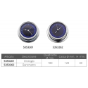 Baromètre ø mm.120 laiton chromé cadran bleu
