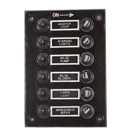 Pannello a 6 interruttori in ABS