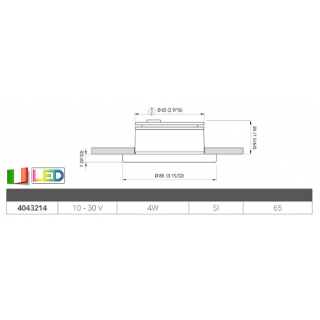 Faretto ad incasso chiara 4w
