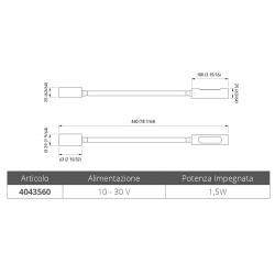 Luce di lettura a led califfa wall 2