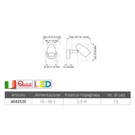 Spot LED réglable olivia
