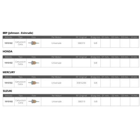Gasoline filter ø mm. 6/8