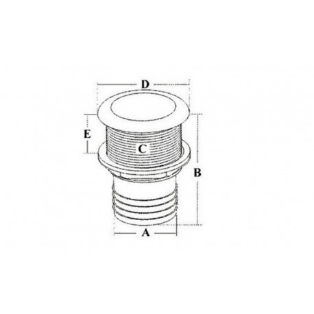 Descarga por la borda de acero inoxidable AISI 316 con barril para manguera