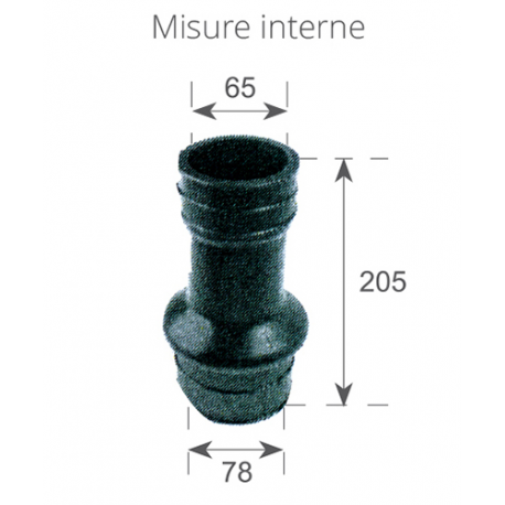 Auspuffmuffe für 140/165-PS-Motoren