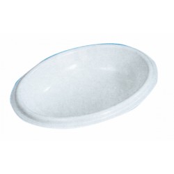 Oval diskho i vit PVC