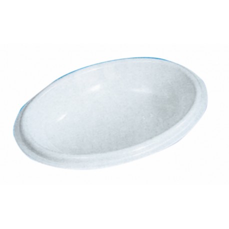 Oval sink in white PVC