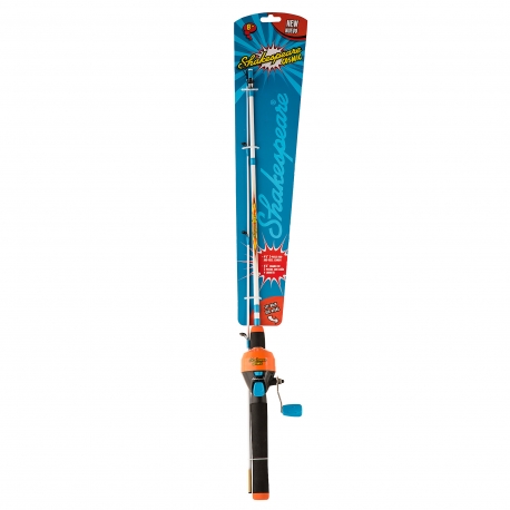 Canne et moulinet Shakespeare Cosmic orange Cast Combo pour enfants