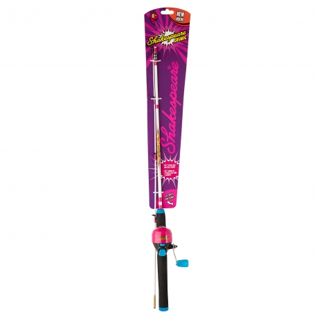 Canne et moulinet Shakespeare Cosmic pink Cast Combo pour enfants