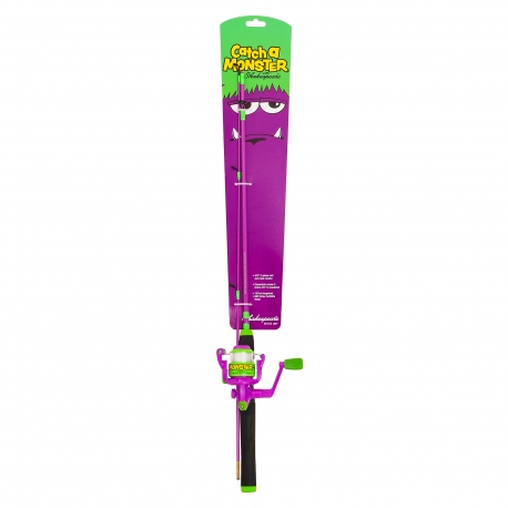 Shakespeare Catch a Monster lila Spinning Combo Rute und Rolle für Kinder
