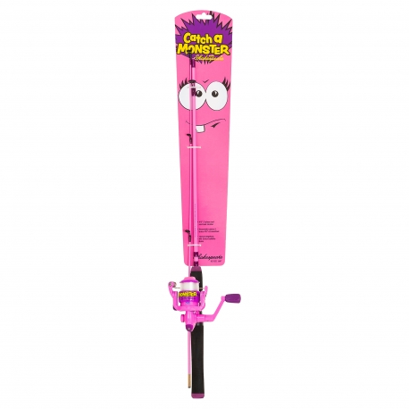 Caña y carrete Shakespeare Catch a Monster pink Spinning Combo para niños