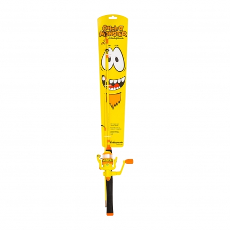 Caña y carrete Shakespeare Catch a Monster yellow Spinning Combo para niños