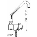 Chrome-plated brass ceramic faucet