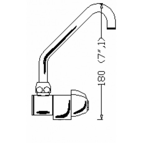 Chrome-plated brass ceramic cartridge mixer tap