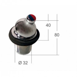 Grifo mezclador incorporado de latón cromado 2