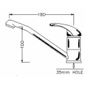 Kitchen sink mixer tap with spout