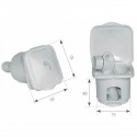 Top Line Witte PVC Inbouw Douchekopcontainer - Ceredi