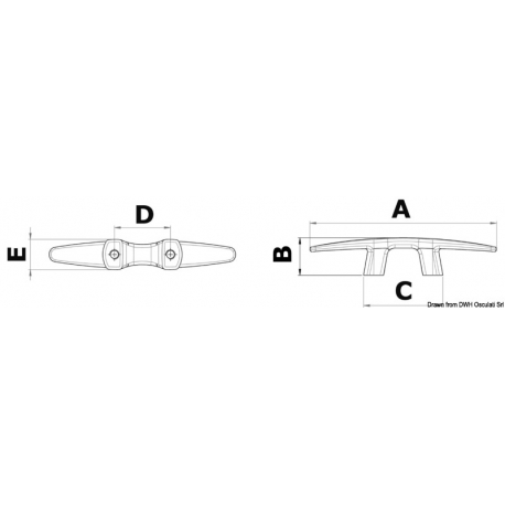 Pilona de acero inoxidable AISI 316 - Silueta