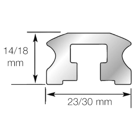 Schiene mit Schiebebolzen - Lewmar