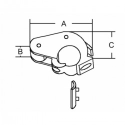 White plastic fender holder 2
