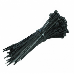 Zwarte nylon kabelbinder