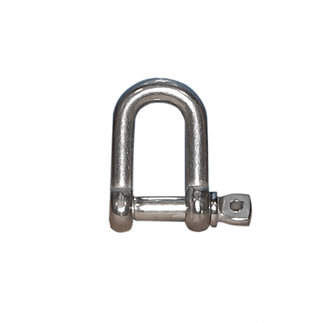 Stainless steel shackle with recessed pin
