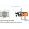 Flenset aktertunnel i polyester og glassfiber
