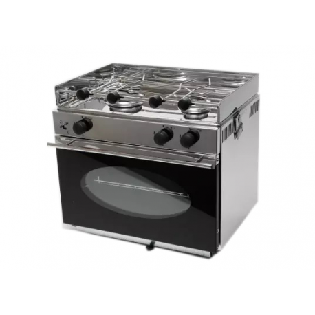 Ein Zweiflammenkocher mit Backofen - Eno