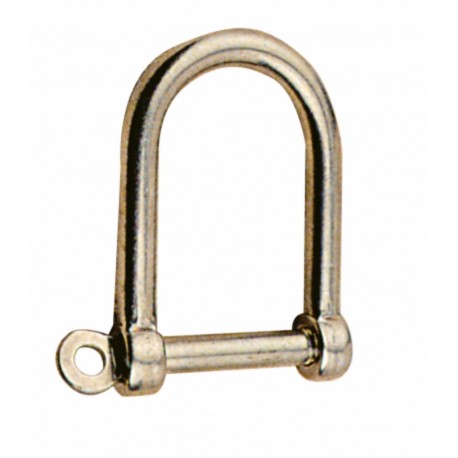 Grillete recto extra grande de acero inoxidable AISI 316