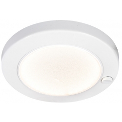 Vit, infälld ABS-taklampa Saturn LED