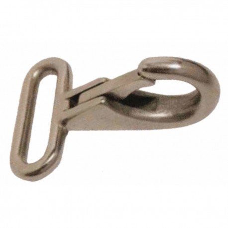 Mosquetón de acero inoxidable de ojo plano para cinta