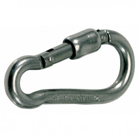 Moschettone in acciaio inox AISI 316 - Chiusura con pistone a molla Key-Lock.