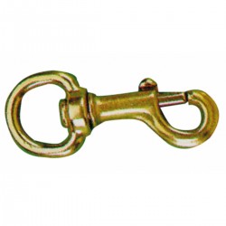 Karabinerhaken aus poliertem Messing – Drehöse.