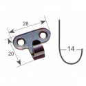 Stamped stainless steel hook