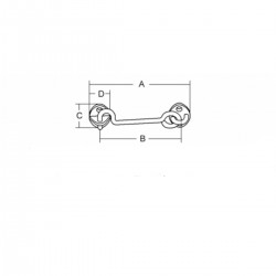 AISI 316 stainless steel door stop hook 2