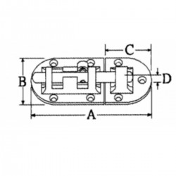 AISI 316 stainless steel deadbolt with anti-vibration bushing 2