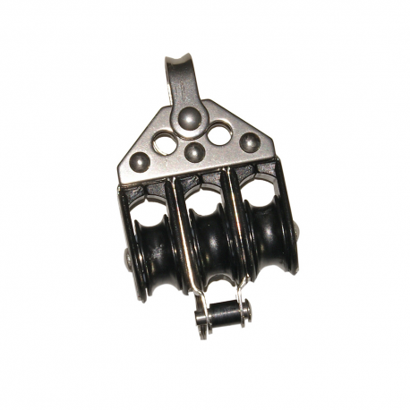 Triple fixed block Ø 6 mm. with becket - Viadana